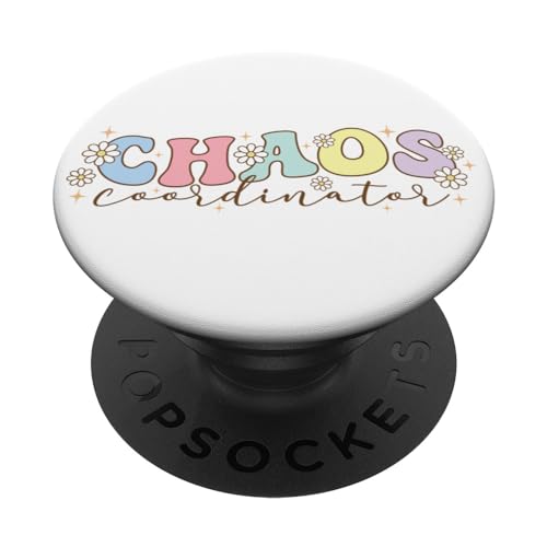 Chaos Coordinator Funny Sarcástico Humor Maestros Groovy PopSockets PopGrip Intercambiable