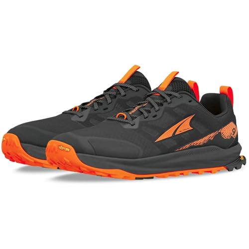 ALTRA Men's Lone Peak 9+, Black/Orange, 10.5 US
