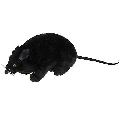Skeleteen Realistic Black Prank Rat - Real Looking Scary Plush Fake Black Rat Animal Toy Gag Gift
