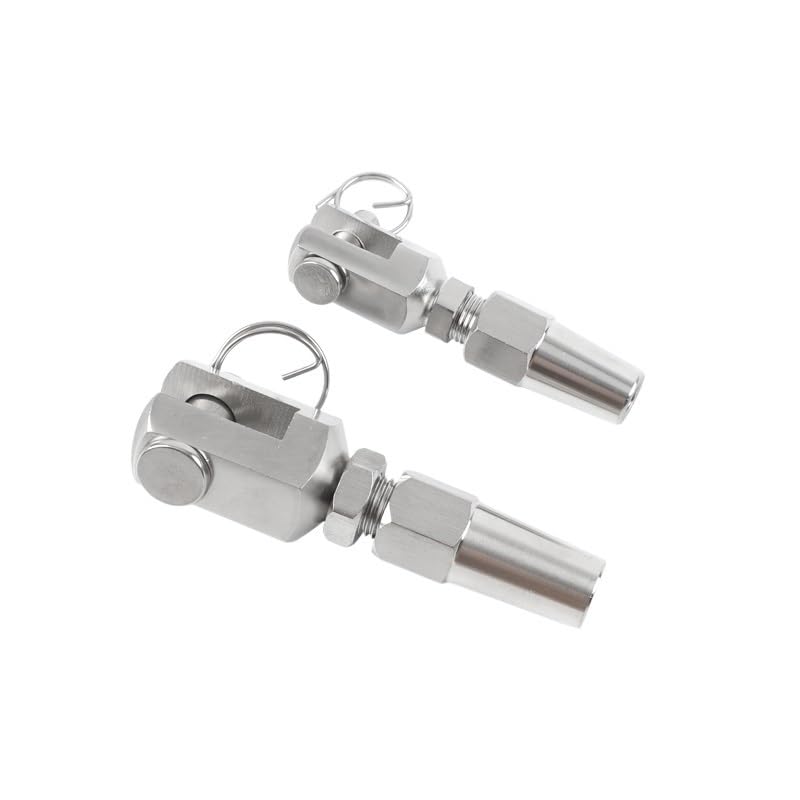 Abrazaderas De Cuerda De Cable 1 Uds. Cuerda de alambre de 3/4/5/6/8mm Cable de Terminal de horquilla/mandíbula sin Swageless de acero inoxidable 316 montaje DIY Instalación rápida calidad naval Clips