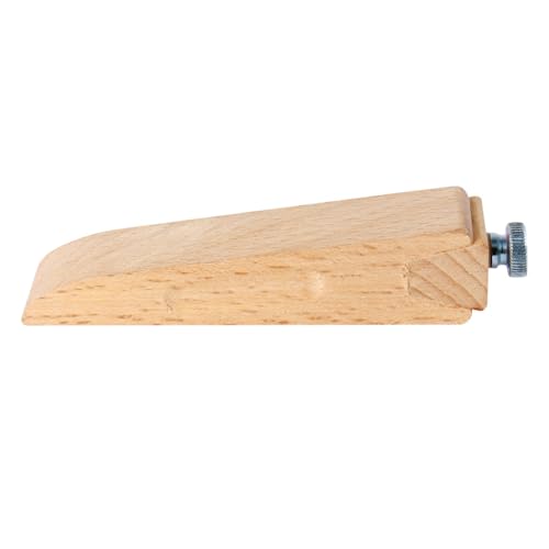 Healeved Blocco Carta Vetrata in Legno Vite Regolabile, Supporto per Levigatura e Lucidatura Manuale per Bordi di Pelle Conciata al Vegetale