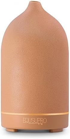 Essential Oil Diffuser Aromatherapy Diffuser – 100ml Ceramic Stone Aroma Diffuser with 7 Colors LED Night Light 4 Timer Setting and Waterless Auto Shut Off Protection for Home Office Yoga SPA