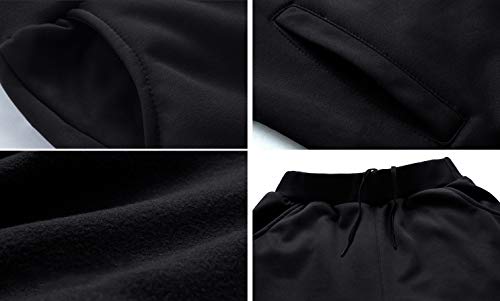 MAGNIVIT Men's Sports Tracksuit Set Tops & Bottoms Full Zip Sweatsuit Balck Black