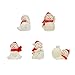 balacoo 5pcs Snowman Figurine Christmas Mini Statue Aquarium Ornament Fish Tank Mini Statue Decoration Micro Landscape Scene Layout Holiday Decor