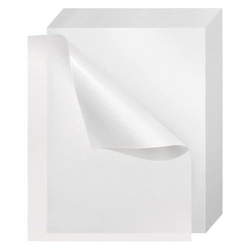 100 Pack Glassine Paper Sheets for Artwork, A4 Vellum Paper, Vellum Transfer Paper Tracing Paper Translucent Printable Sketching Overlays Sheet Writing Copying (8.5 x 11 in)