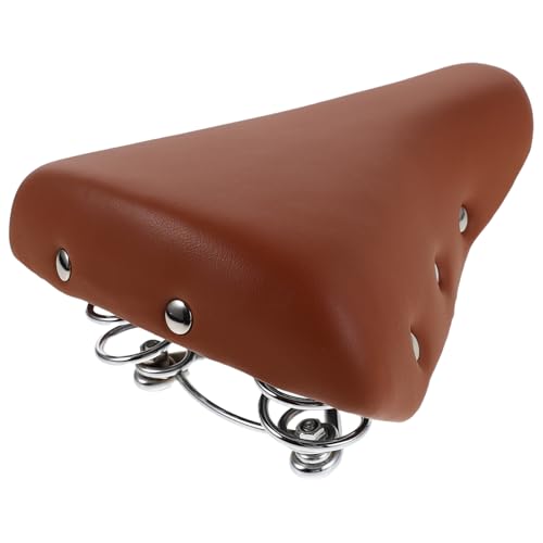 Selle vélo vintage en cuir PU grand confort avec mousse rembourrée