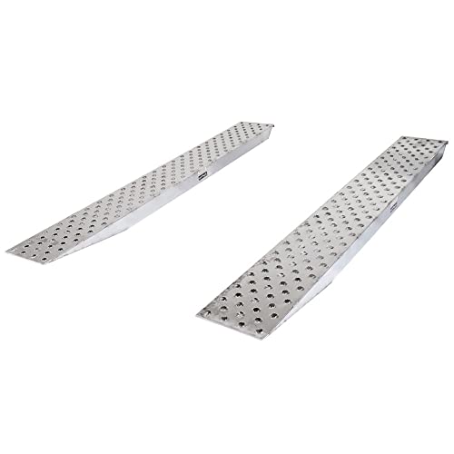 120" x 16" Aluminum 5,000 lb Car Trailer Ramps 20-36" Load Height Hook-End