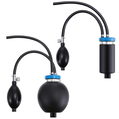 Aurelema 2 Pcs Universal Easy Intake Adapter Automotive Smoke Machine Inflatable Bladder Block Off Diagnostic Car Smoke Leak Tester Detector for 12V Vehicles Pipe Fuel Leakage Detection