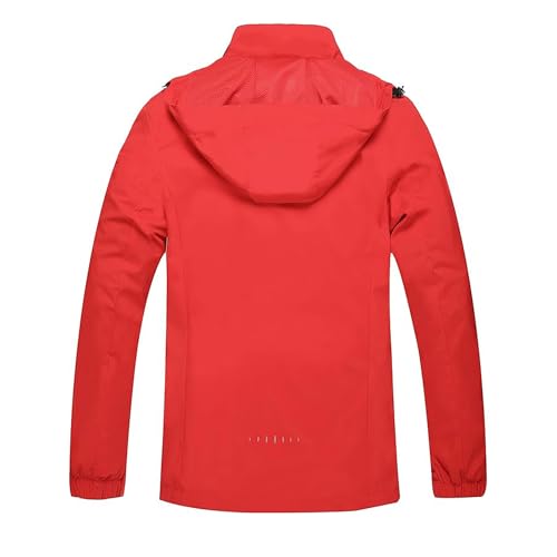 Image of Men's Waterproof Windbreaker with Removable Hood Lightweight Rain Coats for Casual Hiking Cycling