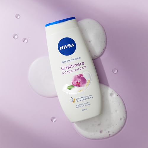 Nivea Cashmere & Cotton Oil Shower Gel (250ml), Body Wash with Vitamin C, E, and Precious Oils, Protects Skin from Drying Out and Leaves it Touchably Smooth - Image 4