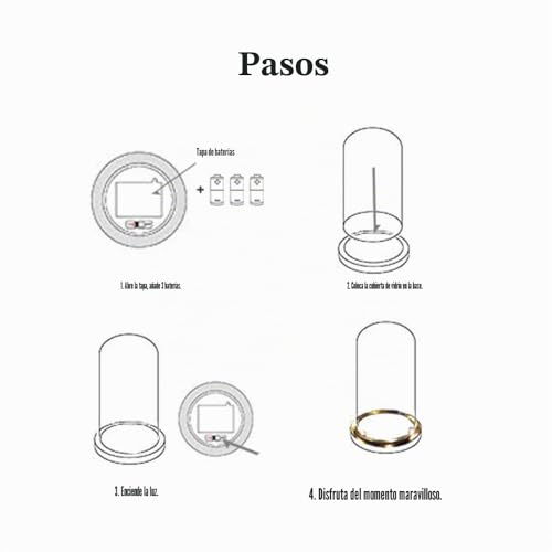 Miniatura 5 de Nynelly Cúpula Decorativa De Vidro, Campana De Cristal Con Base De Negra Y De Luz, Cúpula Cristal Transparente Para Decoraciones, Centro De Mesa Y Antigüedades,9x12cm