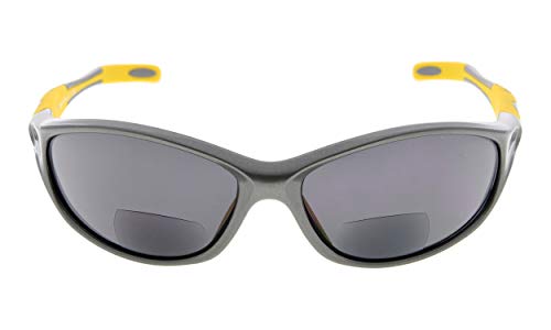 Image of Eyekepper Bifocal Sunglasses for Women Men, Rectangular Frame | Outdoor Sports Bifocal Reading Sunglass, with Readers Built in, Mens Tinted Sun Reader Bifocals, Ladies Cheater,Wrap Half Rim