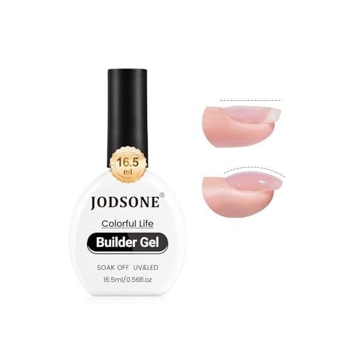JODSONE 16,5 ml Builder Gel Clear Builder esmalte de uñas para espesar, fortalecer, construir, prolongar y mantener el efecto de arte de uñas durante más tiempo y regalo de diseño de uñas para mujeres