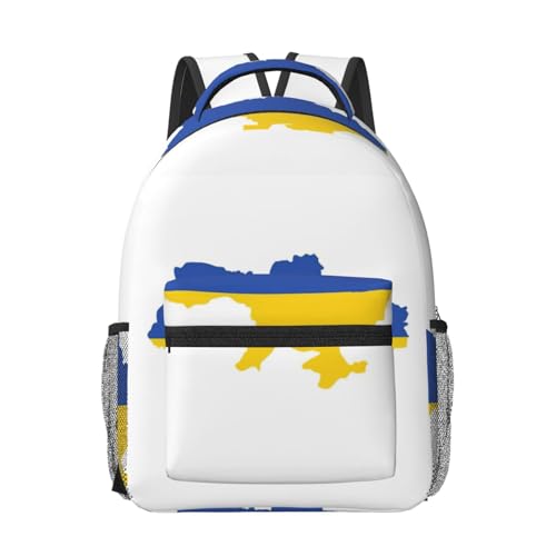 Sac à dos ordinateur portable EdWal noir imprimé drapeau Ukraine pour voyage et travail