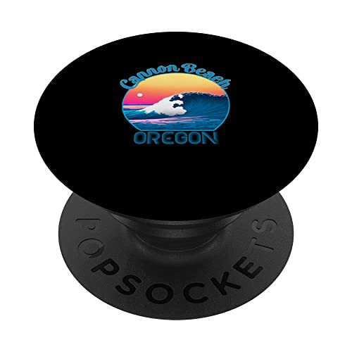 Cannon Beach Souvenir Outfit - Retro Cannon Beach PopSockets PopGrip Intercambiable