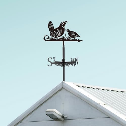 SUPERDANT Quail Weather Vane Quail Weathervane Metal Wind Vanes Animal Theme Weather Vane Birds Weathervane Garden Ornament for Farmhouse Garden Outdoor Yard Roof Shed Decoration - Image 4