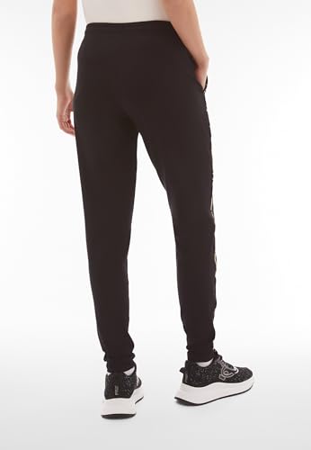 Pantalon en jersey imprimé tropical Freddy fluide et ample noir