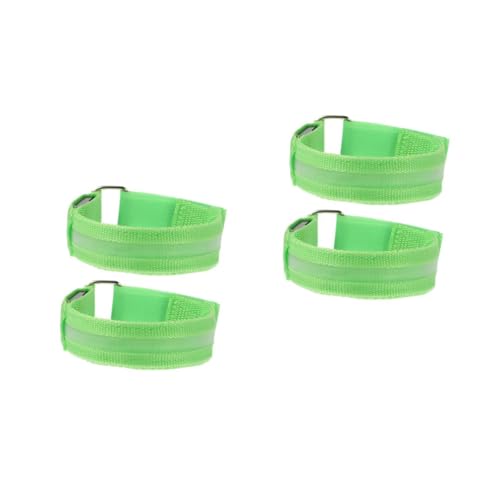 Abaodam 2sets Stylish LED Glowing Armbands for Night Running Rechargeable Comfortable High Visibility Safety Gear for Runners Cyclists and Outdoor Activities with Lighting Modes 2pcs*2