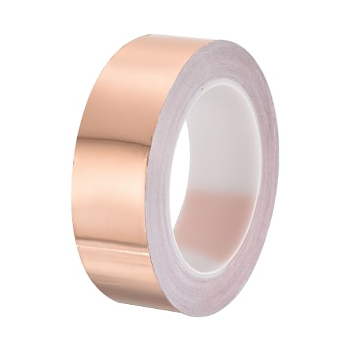 PATIKIL Copper Tape 1.38 Inch x 27 Yards 0.05 Thick Copper Foil Tape Single Sided Conductive Adhesive EMI Shielding for Electronics, Circuits, Grounding