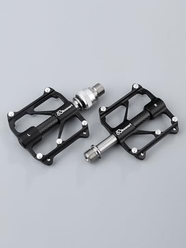 Pedales de bicicleta L-Quick Release Titanium Alloy Axel 177g Ultraligero 9/16" 3 Rodamientos Diseño para Brompton Bike