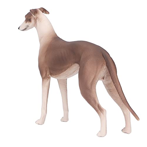 Perro Galgo de juguete de plástico figura realista de 20 cm para decoración y niños