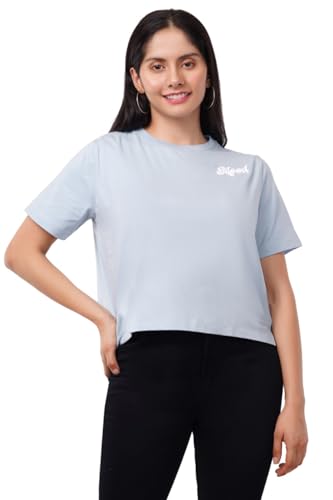 Image of ASTRAPE & BRONTE Oversized Printed Ladies T-Shirt - Virgin Cotton, Puff Print, Casual Wear - Comfortable, Trendy Graphic T Shirt