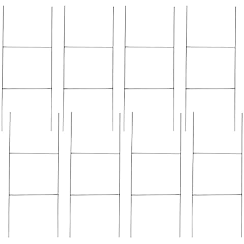 8 Pack Heavy Duty Metal H-Stakes H Frame Wire Stakes, 17.4'' x 7'' Yard Sign Stake for 4mm Corrugated Signs Cover