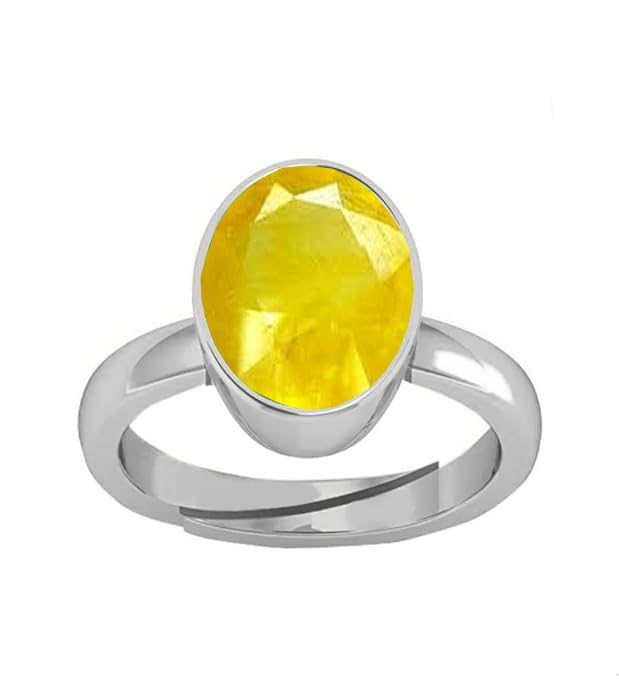 Bague saphir jaune naturel anti-ternissement 6,25 carats pour homme et femme, bague Small