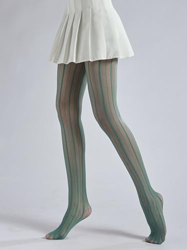 Image of Sahabowi Women Tights, Female Sheer High Waist Pantyhose, Vintage Control Top Stockings