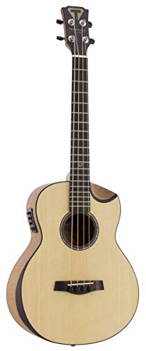 Traveler Guitar, 4-String Acoustic-Electric Bass Guitar, Right, Spruce (Redlands Concert #TOP2