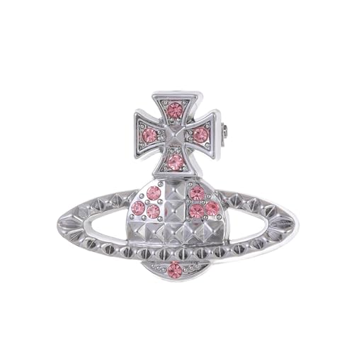 Image of Dreuyet Saturn Planet Brooch Pin for Women Ladies Dainty Rhinestone Star Lapel Pin Cubic Zirconia with Crystal Planet Brooch Fashion Dress Accessories Jewelry for Suit Clothing Jackets Badges