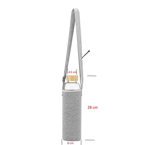 Gulujoy Bottiglia Acqua in Vetro 1 Litro con Tappo...