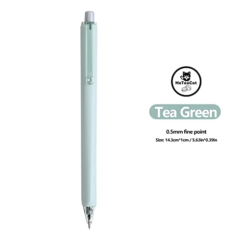 Hetaocat Retractable Gel Pens, 6 Pastel Exterior Colors, 0.5Mm Fine Point, Quick Drying, Writing Drawing, Black Ink Gel Pens, Box Of 6 Pens (6) #TOP3