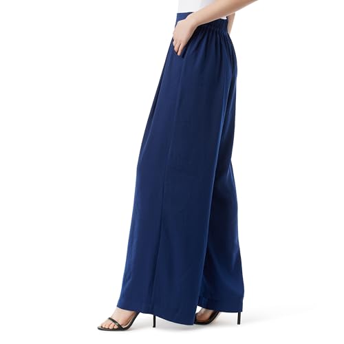 Jessica Simpson Women's Winnie High Rise Elastic Waist Wide Leg Pant Standard2
