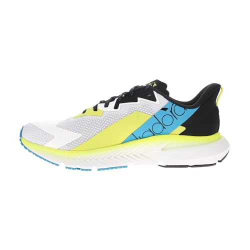 Diadora Mens Mythos Blushield Volo 4 Running Sneakers Shoes - Black, White, Yellow3