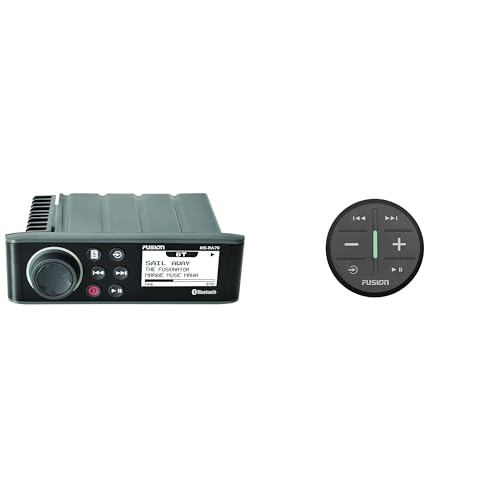 Fusion Entertainment MS-RA70 Marine Entertainment System with Bluetooth with Fusion MS-ARX70B ANT Wireless Stereo Remote - Black