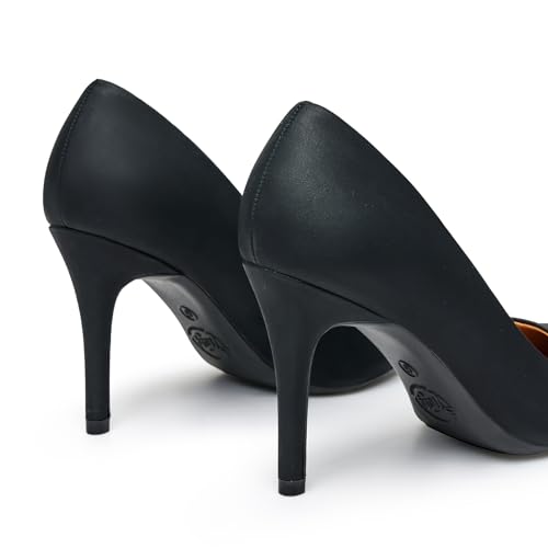 Trary Women’s Slingback Pumps, Black Heels Gold Heels Nude Pink Red Heels, Pointed Toe High Heels for Women Sexy Stiletto Heels Buckle Ankle Strap Closed Toe Pumps Office Party Prom Dress Shoes2