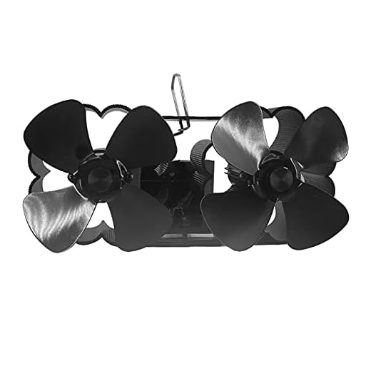 Ykop Kaminfläkt 8 ark ugnsfläkt strömlös fläkt värmestove fläkt med överhettningsskydd för kamin vedspisar