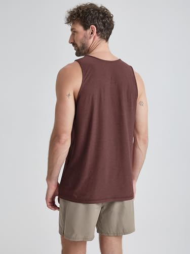 ODODOS Men's Performance Tank - Stratum Tech Tee, Ultra Soft Moisture Wicking UPF 50+ Sleeveless Shirts -The Ascent Series3