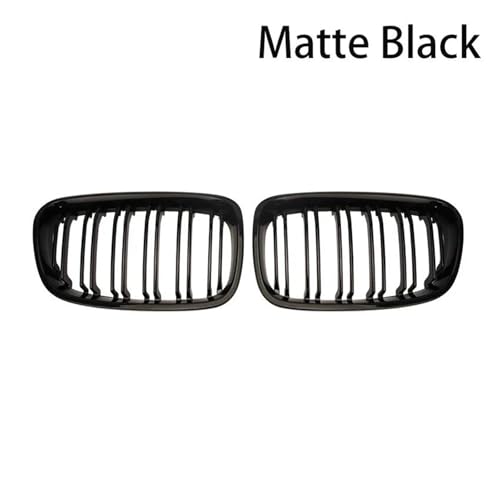 Grilles de remplacement à double latte noir mat pour calandre avant