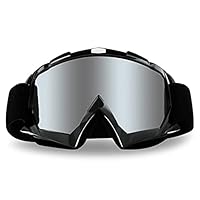 4-FQ Motocross Brille, Motorradbrille, Hochwertige Off Road Racing Crossbrille, Anti Fog UV Schutzbrille Sportbrille Retro Radbrille für ATV Dirt Bike, Verstellbarer Brille für Brillenträger