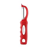 Spring Chef Premium Swivel Vegetable Peeler, Soft Grip Handle and Ultra Sharp Stainless Steel Blades - Perfect Kitchen Peeler For Veggie, Fruit, Potato, Carrot, Apple - Red