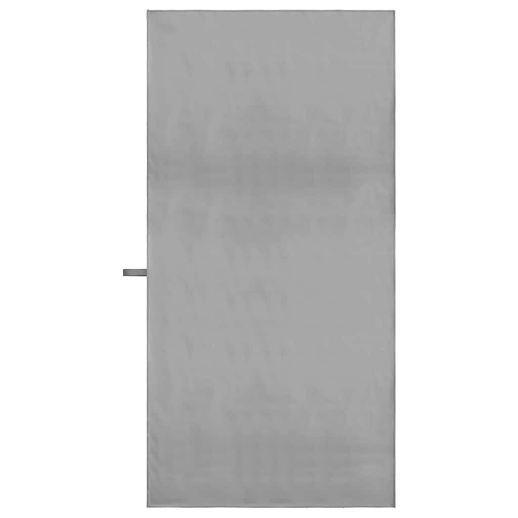 Set di 2 asciugamani sportivi grigio scuro, 140 x 70 cm, in poliestere e poliammide, design leggero in microfibra, ad asciugatura rapida, per fitness, sauna, viaggi e uso all'aperto