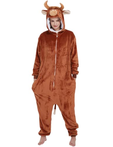 ABENCA Adult Onesie Animal Costume Women Pajamas One Piece Sleepwear Cospaly Halloween Christmas