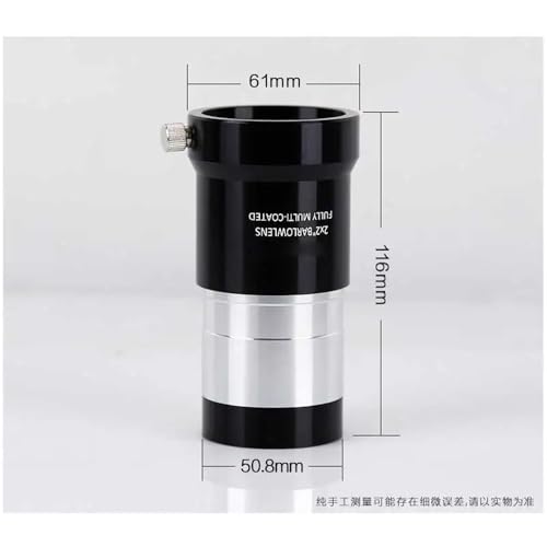 Lente Barlow 2X y accesorios astronomicos de 2 pulgadas para ocular de telescopio 2