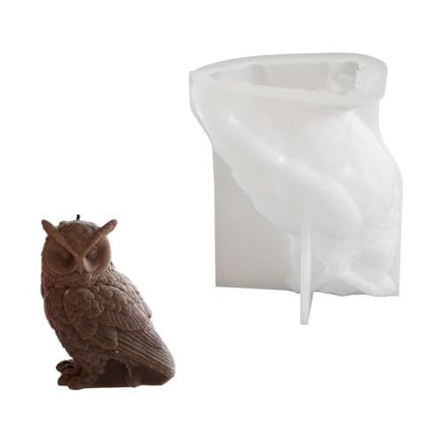 DAYnagh 3D Owl Candle Mold Animal Mold Owl Mold Silicone Mold for Resin Candle Mold Handmade Candle Mold Candle Making Mold Resin Making Molds Craft Supplies Animal Mold (2)