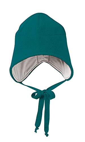 Disana WALK-MÜTZE, 100% Bio-Merinowolle GOTS, IVN Best – Futter: 100% Bio-Baumwolle | Besonders warme und weiche Wintermütze | Baby Kleinkind Kind Unisex | Made in Germany | Pacific Gr. 2