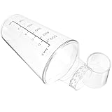 NIYANGLE Coctelera de Mano Transparente 530 Ml Escala, Vaso Mezclador de Cócteles y Té Leche, Mezclador Portátil de Bebidas para Hogar y Bar, Taza para Mezclar Vino y Batidora Manual