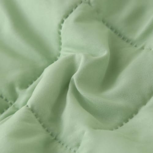 Edredon verano de microfibra Highdi colcha ligera reversible verde 200x230cm para cama doble 7