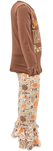 Image of Unique Baby 2 Piece Girls Double Ruffle Leggings and Long Sleeve Shirt Clothes Set Kid and Toddler Girl Outfit